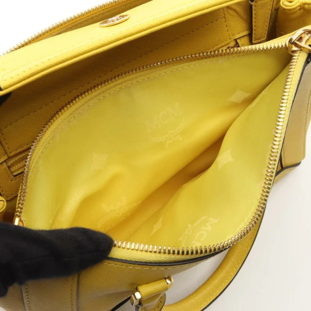 Mcm Leather Handbag Yellow - Picture 6 of 10